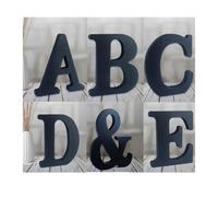 Lettres en bois noir inachevé de 6 pouces for panneau décoration murale