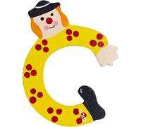 Lettres en bois pour chambre d'enfant, grande décoration de porte, clowns drôles, A-Z, hauteur env. 9 cm, lettre en bois 7361 (C)