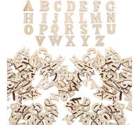 Lettres en Bois Set, 208 Scrabble A-Z, Couleur bois naturel, 15 mm | Lettres de Scrabble Set, Bois écologique, Léger et Facile à Ranger, Pour Apprentissage Maternelle et Bricolage DIY