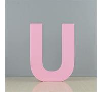 Lettres en bois U sur pied pour décoration murale pour enfants et bébés - Pour chambre à coucher, mariage, anniversaire, fête, décoration d'intérieur
