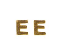 Lettres En Cire - E - , Or, 9mm, 2 Pièces