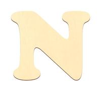 Lettres en contreplaqué - Cooper - Peuplier 3 mm, Bois, großes N, 15 cm