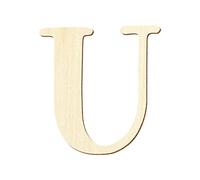 Lettres en contreplaqué - Magnolia - Peuplier - 3 mm, Bois, Großes U, 10 cm