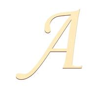 Lettres en contreplaqué - MT25-40 - En peuplier 3 mm , Verre, großes A, 25 cm