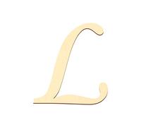 Lettres en contreplaqué - MT25-40 - En peuplier 3 mm , Verre, großes L, 40 cm