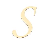 Lettres en contreplaqué - MT25-40 - En peuplier 3 mm , Verre, großes S, 25 cm