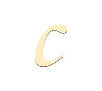 Lettres en contreplaqué - MT25-40 - En peuplier 3 mm , Verre, kleines c, 25 cm