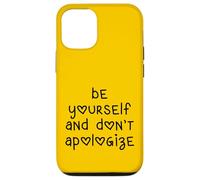 Lettres en Forme de cœur Be Yourself and Don't Apologize Coque pour iPhone 12/12 Pro