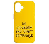 Lettres en Forme de cœur Be Yourself and Don't Apologize Coque pour iPhone 16