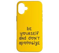 Lettres en Forme de cœur Be Yourself and Don't Apologize Coque pour iPhone 16 Plus