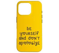 Lettres en Forme de cœur Be Yourself and Don't Apologize Coque pour iPhone 16 Pro