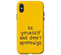 Lettres en Forme de cœur Be Yourself and Don't Apologize Coque pour iPhone X/XS