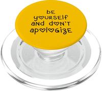 Lettres en Forme de cœur Be Yourself and Don't Apologize PopSockets PopGrip pour MagSafe