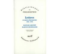 Lettres et autres documents Hannah Arendt (Auteur), Martin Heidegger (Auteur), Pascal David (Traduction)