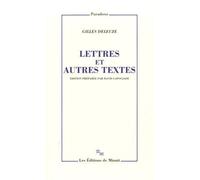Lettres et autres textes - Gilles Deleuze - Minuit - broché - Essai