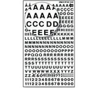 Lettres et chiffres de transfert - Noir - 5mm - 339 caractères - Apli