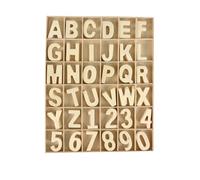 Lettres et chiffres en bois 3 à 3,5 cm coffret 180 pièces