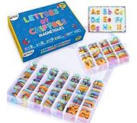 Smart Panda Lettres et Chiffres Magnétiques pour Enfants - 182 Lettres, 81 Numéros et Symboles - Aimants pour Enfants - Deux Boîtes, Un Tableau Magnétique, des Marqueurs et Une Brosse