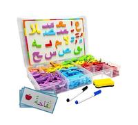 Lettres et Chiffres magnétiques pour Enfants et Adultes - 234 Lettres et Symboles - Aimants pour Enfants - Boîte, Tableau magnétique, feutres et pinceaux - Cartes en Carton à Imprimer