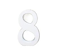 Lettres et chiffres numériques for portes, 1 pièce, 10 cm x, lettres en bois blanc, alphabet anglais, création de personnalisation avec nom, décoration for mariage ou maison forme cœur(Numbers 8)