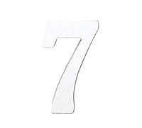 Lettres et chiffres numériques for portes, 1 pièce, 10 cm x, lettres en bois blanc, alphabet anglais, création de personnalisation avec nom, décoration for mariage ou maison forme cœur(Numbers 7)