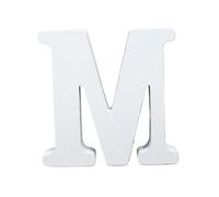 Lettres et chiffres numériques for portes, 1 pièce, 10 cm x, lettres en bois blanc, alphabet anglais, création de personnalisation avec nom, décoration for mariage ou maison forme cœur(Letter M)