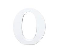Lettres et chiffres numériques for portes, 1 pièce, 10 cm x, lettres en bois blanc, alphabet anglais, création de personnalisation avec nom, décoration for mariage ou maison forme cœur(Letter O)