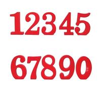 Lettres et chiffres numériques for portes, alphabet en bois, 1 pièce de 10 cm, lettres rouges décoratives for la maison, idéales for les fêtes, mariages autres occasions spéciales(Numbers 7)