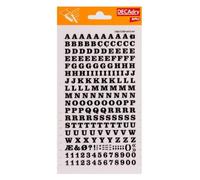 Lettres et chiffres transfert noirs 6 mm 214 caractères
