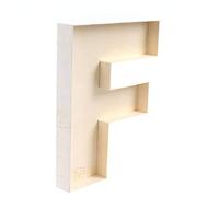 Lettres F en bois brut à remplir à la main - Lettres et chiffres vides à remplir