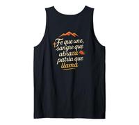 Lettres "Fe que Une, Sangre que Abraza, Patria que LLama" Débardeur