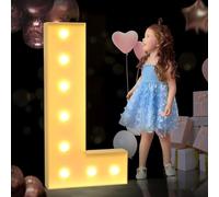 Lettres géantes lumineuses à LED pour décoration de fête, anniversaire, décoration de mariage avec lumières blanches chaudes