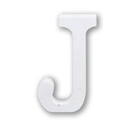 Lettres J en bois blanches 8 cm - Prénom personnalisé pour décorations - Lettres créatives pour événements et décoration intérieure - J