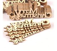 Lettres Joyeux Noël 50pcs bois Tranches Diy Artisanat pour le scrapbooking à la main Décoration d'intérieur en bois Ornements Accessoires