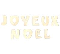 Lettres Joyeux Noel en Bois 3 x 4,2 cm 10 pièces