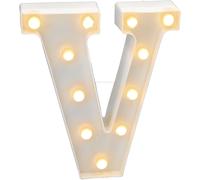 - Lettres Led Avec Lumières, Lettre V Avec Lumière Chaude Pour Décoration Et Ambiance, Éclairage De Nuit De Chevet, Anniversaires, Mariages, Vitrines. Fonctionnant Sur Batterie