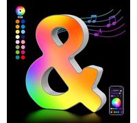 Lettres Lumineuses Alphabet, Lumineux Lampe LED Lettre RGB, App Controllo Lumières Lettre Deco Opérateur à USB pour Anniversaire, Fête, Mariage, Vacances, Maison, Bar, Se Marier - &