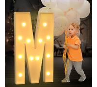 Lettres Lumineuses De Chapiteau De 4 Pieds For Décorations De Fête D'anniversaire Lettres De Chapiteau Géantes For Marry Me Wedding Baby Shower Anniversarty Party Decor(Color:Letter M,Size:120cm)
