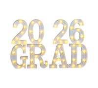 Lettres Lumineuses de Graduation | 2026 Lettres lumineuses pour centre de table | Guirlande LED pour Décoration de Fête,pour lycée, maternelle, extérieur, cour, jardin, chambre, portes