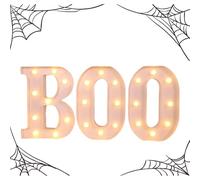 Lettres lumineuses, décoration Halloween, enseigne Boo 3 unités - Lampe décorative imperméable pour cheminée, salon, chambre, cuisine, intérieur Halloween