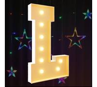Lettres lumineuses géantes blanches pour chapiteau - 1 m de haut - Cadre en carton mousse prédécoupé - Lettres lumineuses pour décoration de fête d'anniversaire, mariage, fête prénatale