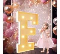 Lettres lumineuses I de 1 m de haut, grandes lettres de marque, cadre de ballon en mosaïque, lettres for fiançailles, décorations de mariage, décoration de fond de fête d'anniversaire(Letter F)