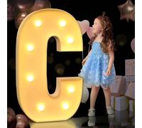 Lettres Lumineuses Lampe à Lettre Alphabet Lumineux Lampe LED Lettres Chapiteau Lumineux Lettres for Le Décor De Toile De Fond De Mariage Grandes Décorations De Fête DIY ( Color : C , Size : 100CM )