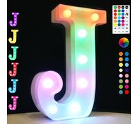 Lettres Lumineuses Led Colorées - 18 Couleurs Changeantes - Minuterie À Distance - Pour Chambre De Fille, Mariage, Fête D'anniversaire, Noël, Maison, Bar