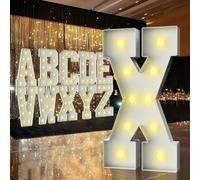 Lettres lumineuses pour chapiteau de 0,9 m de haut, grand panneau LED pour fête, décorations d'anniversaire, remise de diplôme, bal, fête prénatale (lettre X)