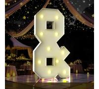 Lettres lumineuses pour chapiteau de 1,2 m de haut, grand panneau LED pour fête, décorations d'anniversaire, remise de diplôme, bal, fête prénatale (lettre et lettre)