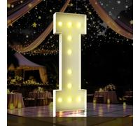 Lettres lumineuses pour chapiteau de 1,2 m de haut, grand panneau LED pour fête, décorations d'anniversaire, remise de diplôme, bal, fête prénatale (lettre I)