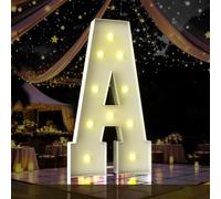 Lettres lumineuses pour chapiteau de 1,2 m de haut, grand panneau LED pour fête, décorations d'anniversaire, remise de diplôme, bal, fête prénatale (lettre A)