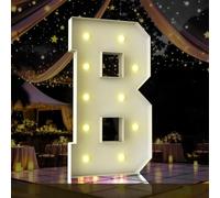 Lettres lumineuses pour chapiteau de 1,2 m de haut, grand panneau LED pour fête, décorations d'anniversaire, remise de diplôme, bal, fête prénatale (lettre B)