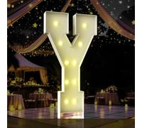 Lettres lumineuses pour chapiteau de 1,2 m de haut, grand panneau LED pour fête prénatale, décoration de bébé, décorations d'anniversaire, remise de diplôme, bal de fin d'année, lettre Y